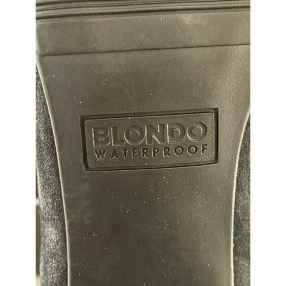 Blondo Stasia Black Suede Waterproof Ankle Boots Booties Winter Sz 8.5 NEW - Picture 6 of 6